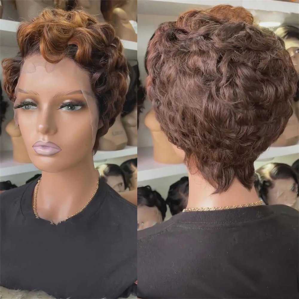 100% Human Hair Wig 13X4 Short Bob Wig Lace Frontal Human Hair Wigs For Black Women