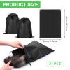 24 Pcs Non-woven Wig Bags with Drawstring Non-woven Bag for Packaging Hair Extensions Wigs Soft Pouches Hair Tools Storage Bags for Home and Salon (Black) view 2