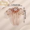 Aimimier Dainty Flower Butterfly Rhinestone Hair Side Combs Sparkly Crystal Long Teeth Comb Wedding Bridal Hair Accessories for Women (Champagne) view 2