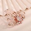 Aimimier Dainty Flower Butterfly Rhinestone Hair Side Combs Sparkly Crystal Long Teeth Comb Wedding Bridal Hair Accessories for Women (Champagne) view 4