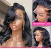 13X4 HD Lace Front Bob Wig Human Hair 180% Density Short Body Wave 13X4 Lace Frontal Bob Wigs For Black Women view 2