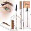 2 Pcs Microblading Eyebrow Pen, 2025 Upgraded 3D Waterproof 4-Tip Eyebrow Pencil, Natural Makeup Long-Lasting Fine Stroke Magic Eyebrow Pencil for Women Stay on All Day (03 Grey*2) view 1
