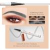 2 Pcs Microblading Eyebrow Pen, 2025 Upgraded 3D Waterproof 4-Tip Eyebrow Pencil, Natural Makeup Long-Lasting Fine Stroke Magic Eyebrow Pencil for Women Stay on All Day (03 Grey*2) view 2