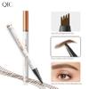 2 Pcs Microblading Eyebrow Pen, 2025 Upgraded 3D Waterproof 4-Tip Eyebrow Pencil, Natural Makeup Long-Lasting Fine Stroke Magic Eyebrow Pencil for Women Stay on All Day (03 Grey*2) view 3
