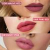 3Pcs Longwear Liquid Lip Liner Stain Marker Pen Set Long Lasting Waterproof, Mauve Dusty Pink Red Matte Permanent 24 Hour Lip Liner and Lipstick Combo, Color Stay Lipliner All Day, Lip Stains peel off view 2