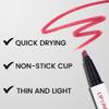 3Pcs Longwear Liquid Lip Liner Stain Marker Pen Set Long Lasting Waterproof, Mauve Dusty Pink Red Matte Permanent 24 Hour Lip Liner and Lipstick Combo, Color Stay Lipliner All Day, Lip Stains peel off view 4