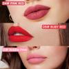 3Pcs Longwear Liquid Lip Liner Stain Pen Set Long Lasting Waterproof, Pink Ruby Red Warm Pink Matte Semi Permanent 24 Hour Lip Liner and Lipstick Combo, Color Stay Lipliner All Day Lip Stains peel off view 2