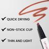 2Pcs Longwear Liquid Lip Liner Stain Marker Pen Set Long Lasting Waterproof, Mocha Nude Brown Matte Semi Permanent 24 Hour Lip Liner and Lipstick Combo, Color Stay Lipliner All Day Lips Stain peel off view 4