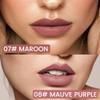 2Pcs Longwear Liquid Lip Liner Stain Marker Pen Set Long Lasting Waterproof, Maroon Dusty Mauve Purple Matte 24 Hour Lip Liner and Lipstick Combo Korean Color Stay Lipliner All Day Lips Stain peel off view 2