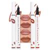 2Pcs Longwear Liquid Lip Liner Stain Marker Pen Set Long Lasting Waterproof, Mocha Nude Brown Matte Semi Permanent 24 Hour Lip Liner and Lipstick Combo, Color Stay Lipliner All Day Lip Stains peel off view 1