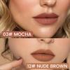 2Pcs Longwear Liquid Lip Liner Stain Marker Pen Set Long Lasting Waterproof, Mocha Nude Brown Matte Semi Permanent 24 Hour Lip Liner and Lipstick Combo, Color Stay Lipliner All Day Lip Stains peel off view 2