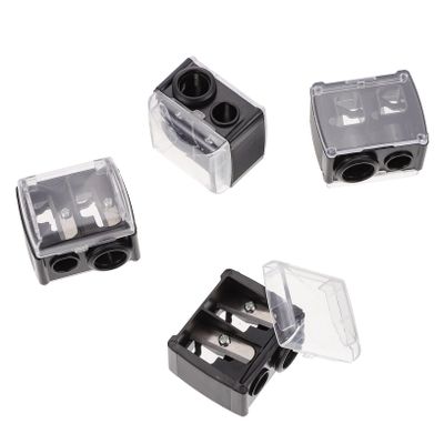 BESPORTBLE 4pcs Cosmetic Tool Makeup Sharpener for Benefit Eyebrow Pencil Eyeliner Pen Makeup Pen Accessories Double Hole Manual Pencil Sharpener