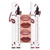 2Pcs Longwear Liquid Lip Liner Stain Marker Pen Set Long Lasting Waterproof, Black Cherry Wine Red Matte Permanent 24 Hour Lip Liner and Lipstick Combo, Color Stay Lipliner All Day Lips Stain peel off view 1