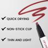 2Pcs Longwear Liquid Lip Liner Stain Marker Pen Set Long Lasting Waterproof, Black Cherry Wine Red Matte Permanent 24 Hour Lip Liner and Lipstick Combo, Color Stay Lipliner All Day Lips Stain peel off view 4
