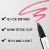 2Pcs Longwear Liquid Lip Liner Stain Marker Pen Set Long Lasting Waterproof, Dusty Warm Pink Matte Semi Permanent 24 Hour Lip Liner and Lipstick Combo, Color Stay Lipliner All Day, Lips Stain peel off view 4