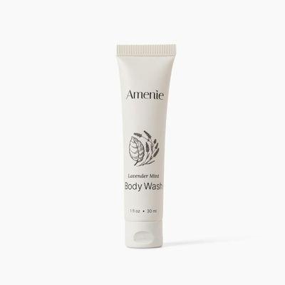 Amenie Lavender Mint Body Wash 1oz Tube Refreshing & Hydrating Body Wash for Clean, Soft Skin, Ideal for Hotels and Guest Bathrooms (Case of 200)