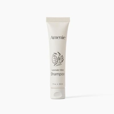 Amenie Lavender Mint Shampoo 1oz Tube  Gentle & Revitalizing Shampoo for All Hair Types, Perfect for Hotels and Guest Bathrooms (Case of 200)