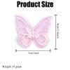 10Pcs Double Layer Butterfly Hair Clips Lace Embroidery Butterfly Hair Pins Decorative Alligator Clips Wedding Hair Accessories for Women Party Cosplay (Light Pink) view 2