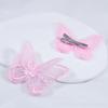 10Pcs Double Layer Butterfly Hair Clips Lace Embroidery Butterfly Hair Pins Decorative Alligator Clips Wedding Hair Accessories for Women Party Cosplay (Light Pink) view 3