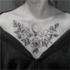2pcs Chest Long Lasting Moon Vein Flower Juice Semi-permanent Tattoo, Realistic Fake Tattoos, Lasts 7-15 Days, Waterproof Non-reflective Temporary Sticker view 2