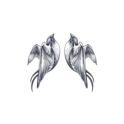 2pcs Chest Wings Semi-permanent Tattoo, Realistic Fake Tattoos, Lasts 7-15 Days, Waterproof Non-reflective Temporary Sticker