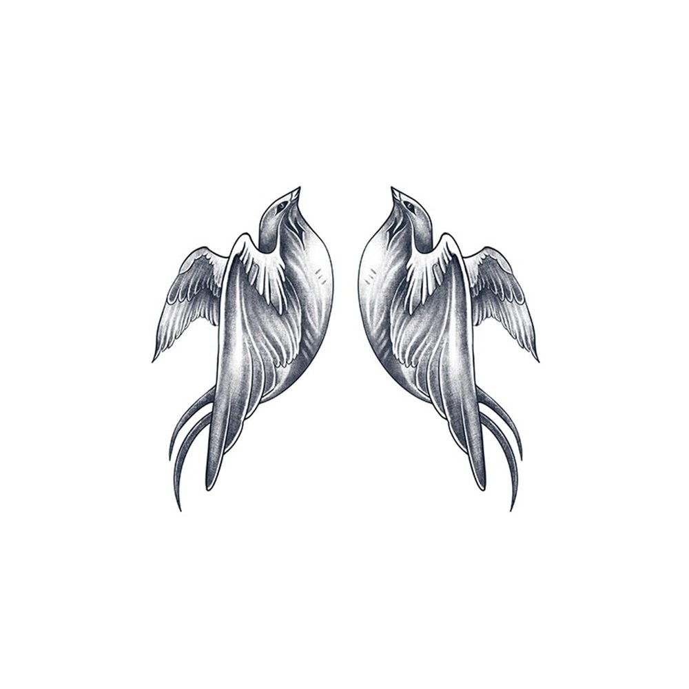 2pcs Chest Wings Semi-permanent Tattoo, Realistic Fake Tattoos, Lasts 7-15 Days, Waterproof Non-reflective Temporary Sticker