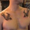 2pcs Chest Wings Semi-permanent Tattoo, Realistic Fake Tattoos, Lasts 7-15 Days, Waterproof Non-reflective Temporary Sticker view 2