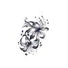2pcs Clavicle Petunia Juice Tattoo Sticker, Realistic Fake Tattoo, Lasts 7-15 Days, Waterproof Non-Reflective Temporary Tattoo Sticker view 1