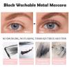 2PCS Iron Wand Mascara, 2025 New Black Washable Metal WandMascara, 3D Curling Iron Wand Fiber Lash Mascara Extension Super Volume Eyelash Non-Clumping Smudge-Proof Long Lasting (Black) view 4
