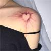 2pcs Clavicle Love Heart Juice Tattoo Sticker, Semi-Permanent Tattoo, Realistic Fake Tattoo, Lasts 7-15 Days, Waterproof Non-Reflective Temporary Tattoo Sticker view 2