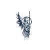 2pcs Fallen Angel Diablo Female Semi-Permanent Tattoo, Realistic Fake Tattoos, Lasts 7-15 Days, Waterproof Non-Reflective Temporary Sticker view 2