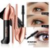 3D Waterproof Mascara Volume and lengthWaterproof Mascara BlackHigh Heels Fiber MascaraLengthening Thickening and Smudge-Proof Eyelash Mascara (Black, 2PCS) view 3