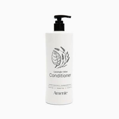 Amenie Lavender Mint Conditioner 16.2oz in EcoLux Dispenser  Hydrating Conditioner for Soft Hair, Perfect for Hotels and Guest Bathrooms (Case of 12)
