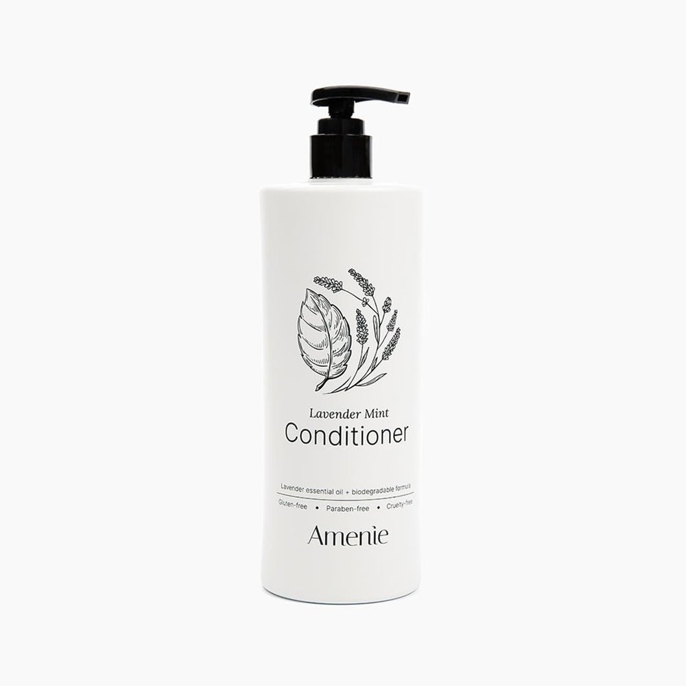 Amenie Lavender Mint Conditioner 16.2oz in EcoLux Dispenser  Hydrating Conditioner for Soft Hair, Perfect for Hotels and Guest Bathrooms (Case of 12)