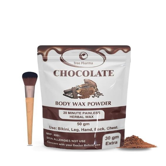 Wax Powder - 10 Minutes Herbal Chocolate Hair Removal Wax Powder Easy to use at Home, No Chemicals - No Irritation, No Skin Rashes for Women and Girls (100g)