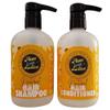 Peace Love + Lotion Amber Vanilla Scented Natural Hair Shampoo and Conditioner Set, 16 Oz Shampoo - 16 Oz Conditioner view 1