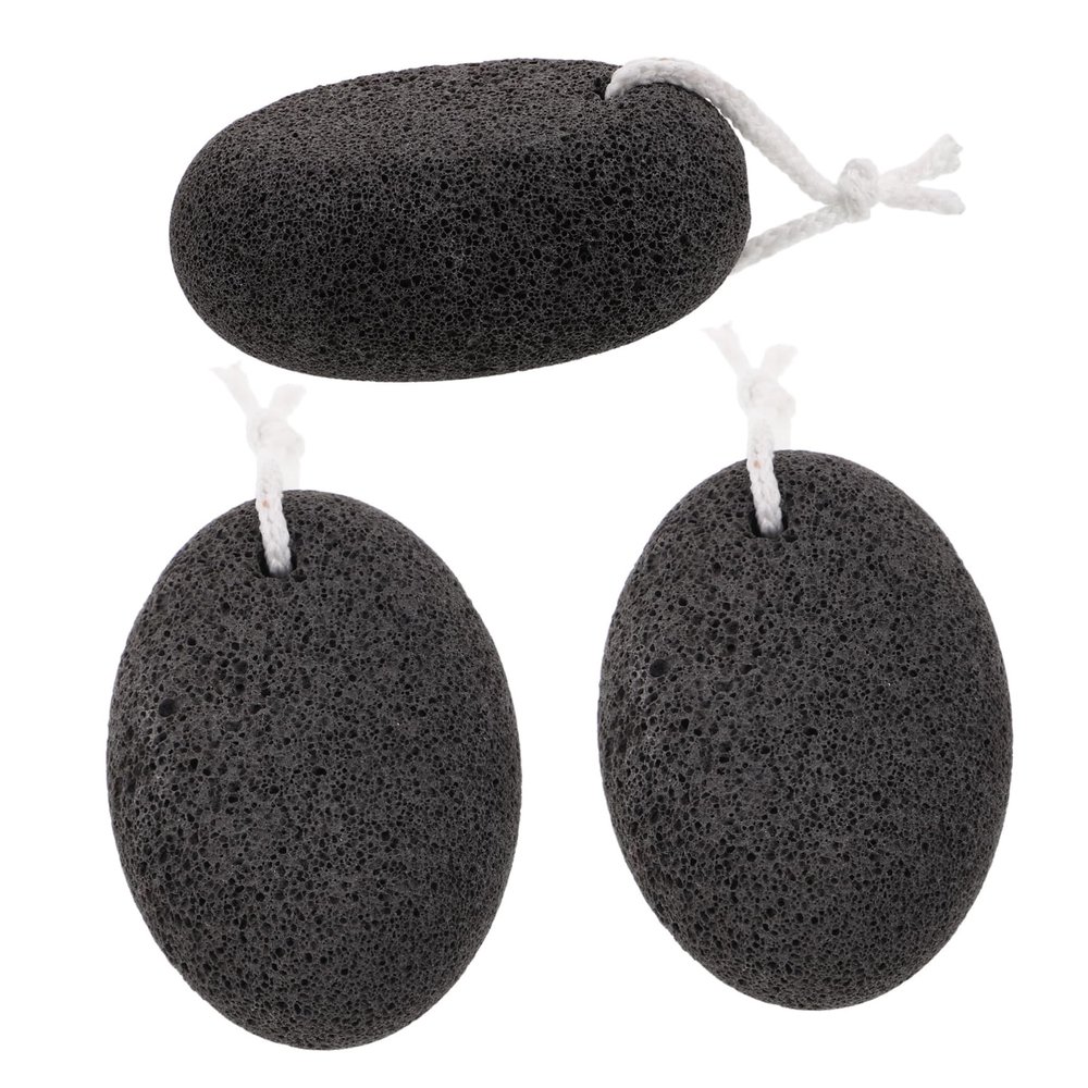 WEKADRIN 3pcs Natural Pumice Stone Foot Exfoliator for Heavy Callused Skin Dead Skin Remover and Foot File for Salon