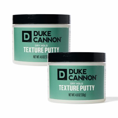 Duke Cannon Dry Hold Texture Putty  Medium Hold, No Shine Hair Styling Paste for Men, 4.6 oz