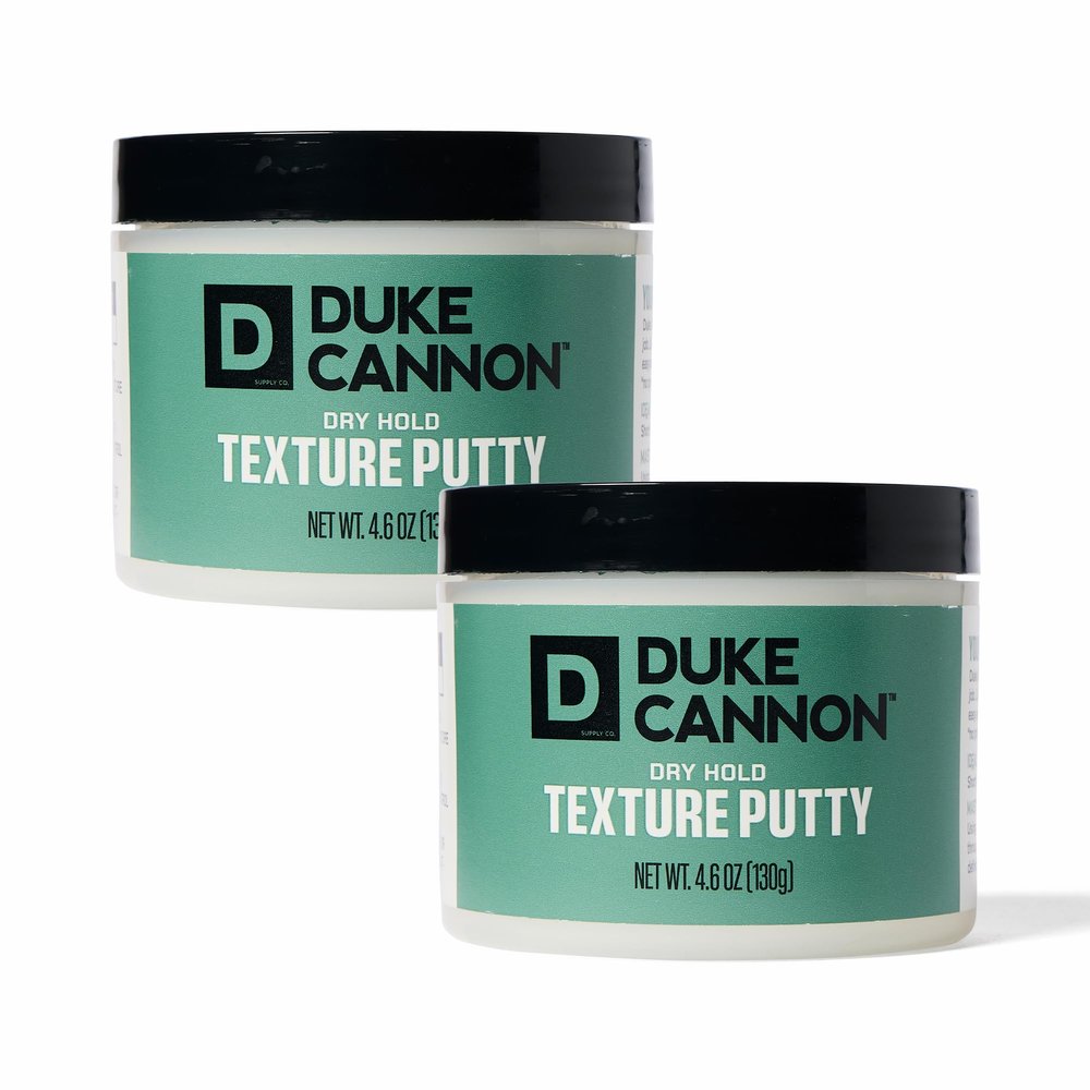 Duke Cannon Dry Hold Texture Putty  Medium Hold, No Shine Hair Styling Paste for Men, 4.6 oz