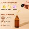 KEYWING 60 Pack 1oz Eye Dropper Bottles  30ml Leakproof Amber Glass Bottles for Essential Oils, Tinctures, Hair Oil, Travel Liquids view 3
