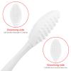 Lip Scrub Brush,Double-Sided Silicone Exfoliating Lip Brush Tool for Smoother and Fuller Lip Appearance,White,2pcs view 2