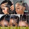 Lace Front Bob Wigs Human Hair 13x4 HD Lace Frontal Straight Bob Wig Human Hair Glueless HD Transparent Bob Wigs for Black Women 14 Inch Human Hair Natural Black Wig with Baby Hair 180% Density view 3