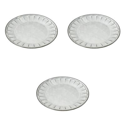 Set of 3, Black Ceramic Shaving, 23 Round Plates, 9.1 x 0.7 inches (23 x 1.8 cm), Round Plate (Medium) Setomonohonpo