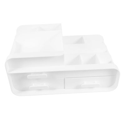 ARTSEWPLY Makeup Drawer Organizer Countertop Makeup Display Organizer Dividers White