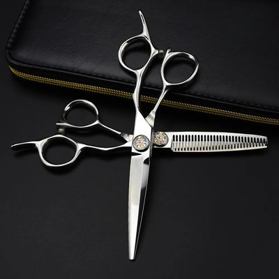 Hair Clippers Hair Cutting Scissors, 6 Inch Professional Japan 440c Upscale Scissor Gem Hair Scissors Cutting Barber Haircut Thinning Shears Hairdresser Scissors Set