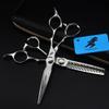 6.0-Inch Double-Edged Hair Cutting Scissors - 17.5cm 440C Stainless Steel Professional Hairdressing Shears with Straight and Thinning Blades,B (A) view 3