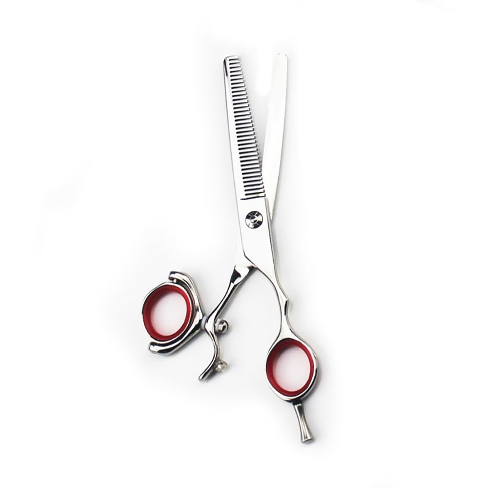 360 Rotating Handle Hair Cutting Scissors - Professional Barber Shears for Effortless Hair Trimming and Styling, Ideal for Bangs, Layering, and Thinning,A (B)