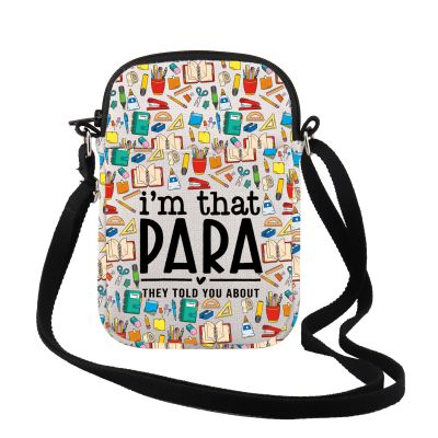 TSOTMO Para Teacher Gift Teaching Assistant I'm That Para They Told You About Paraprofessional Crossbody Bag Gift For Para (That Para CR)