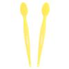 Lip Scrub Brush,Double-Sided Silicone Exfoliating Lip Brush Tool for Smoother and Fuller Lip Appearance,Yellow,2pcs view 1