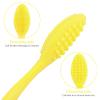 Lip Scrub Brush,Double-Sided Silicone Exfoliating Lip Brush Tool for Smoother and Fuller Lip Appearance,Yellow,2pcs view 2